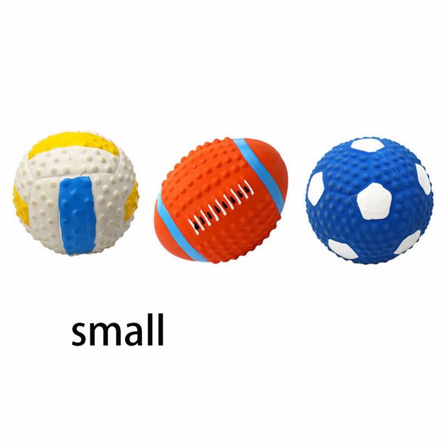 Juguetes radicales para masticar para perros, juguetes para masticar para perros, juguetes para perros chirriantes, pelotas para perros, juguetes con pelotas chirriantes, pelotas para perros para limpiar los dientes de los perros (3 piezas, trompeta, balón de fútbol de látex, balón de fútbol de látex, voleibol de látex) JM