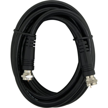 GE 6ft RG59 Coax Cable, F-Type Connectors, Black, 23217