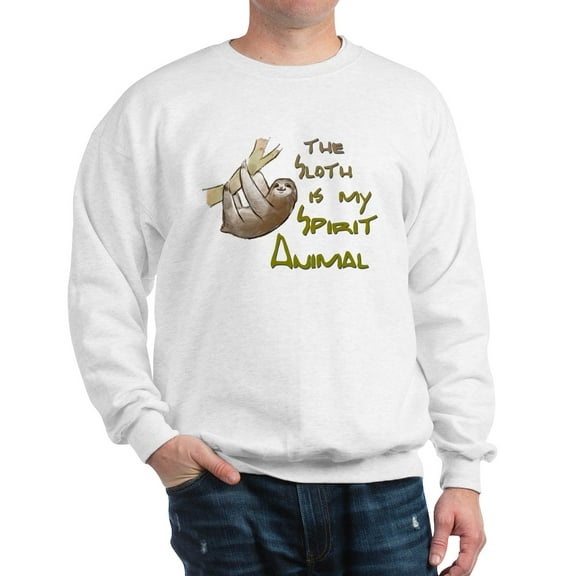 CafePress - The Sloth Is My Spirit Animal Sweatshirt - Crew Neck Sweatshirt