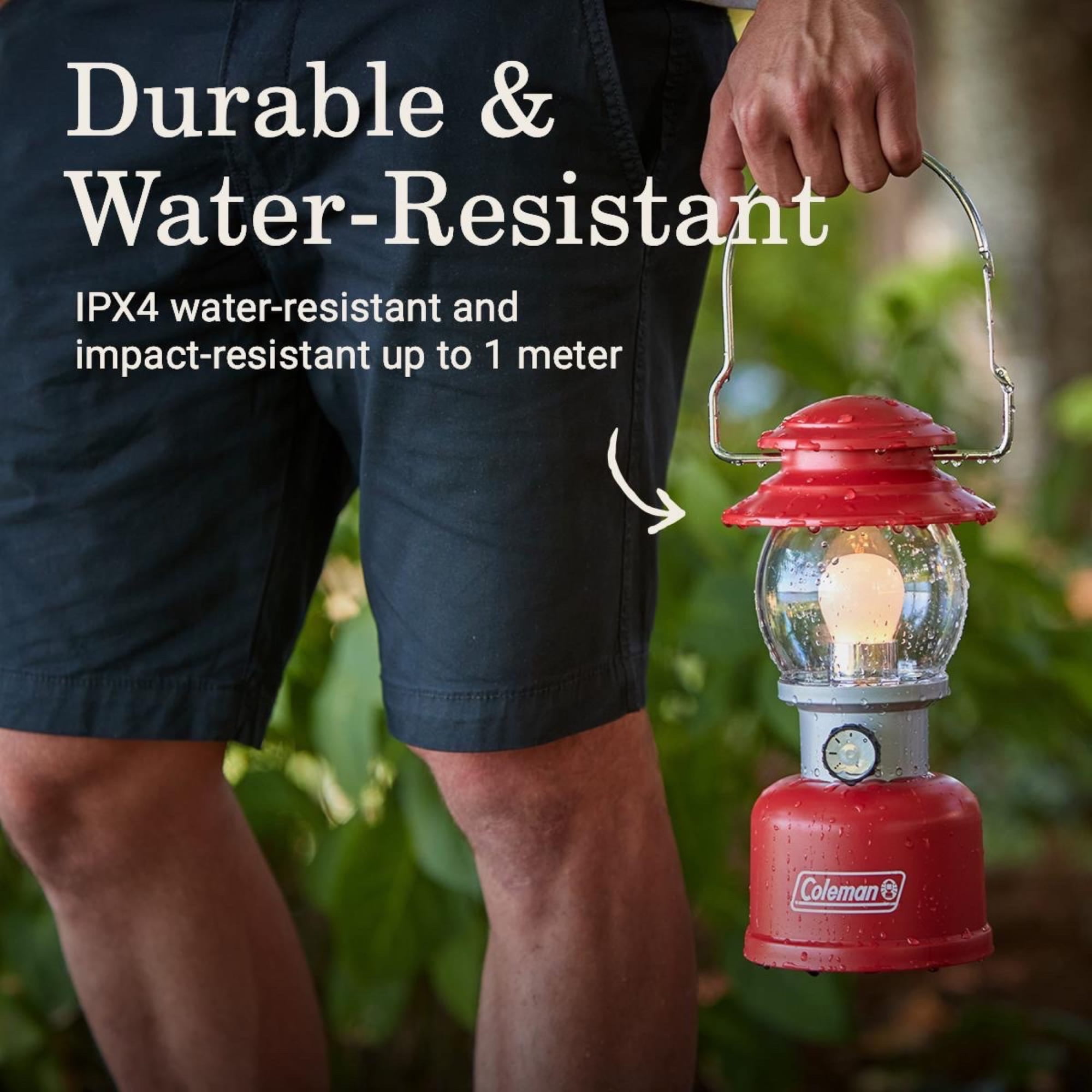 Coleman, LED Lantern, 500 Lumens, Red, Impact-Resistant Design