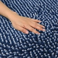 thumbnail image 3 of Unique Bargains Non Slip Absorbent Chenille Bathmat Washable Soft Bath Rug Blue 17" x 24", 3 of 7
