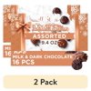 (2 pack) RUSSELL STOVER Christmas Assorted Milk & Dark Chocolate Gift Box, 9.4 oz. (16 pieces)