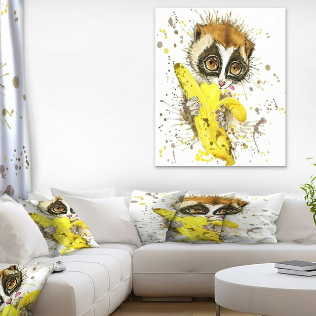 Design Art Funny Goose Aviator Hat Canvas Print