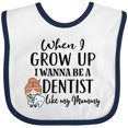 thumbnail image 3 of Inktastic Future Dentist Like Mommy Girls Baby Bib, 3 of 4