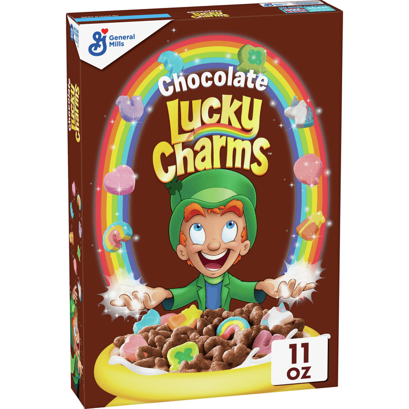 Chocolate Lucky Charms, Marshmallow Cereal with Unicorns, Whole Grain