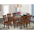 thumbnail image 4 of East West Furniture Dudley 7-piece Wood Dining Table and Chairs in Mahogany, 4 of 4