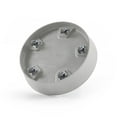 thumbnail image 2 of Ecopots Recycled Plastic Round Flower Pot Planter Saucer with Wheels, White Grey, 16", 2 of 4