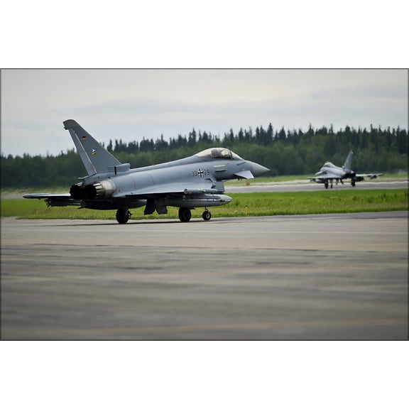 24"x36" Gallery Poster, 601093 German air force Eurofighter Typhoon at Eielson Air Force Base, Alaska 2012