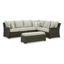 Signature Design by Ashley Brook Ranch Brown Outdoor Sectional - Set of 3