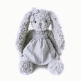 thumbnail image 1 of Muñeca de peluche con forma de conejo con vestido para niños, 30 cm, color gris, 1 of 5