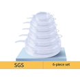 thumbnail image 2 of Couvercles Extensibles en Silicone, Couvercles Alimentaires en Silicone 6 Pack, Couvercles Écologiques Réutilisables Miracle Extensibles, 2 of 4