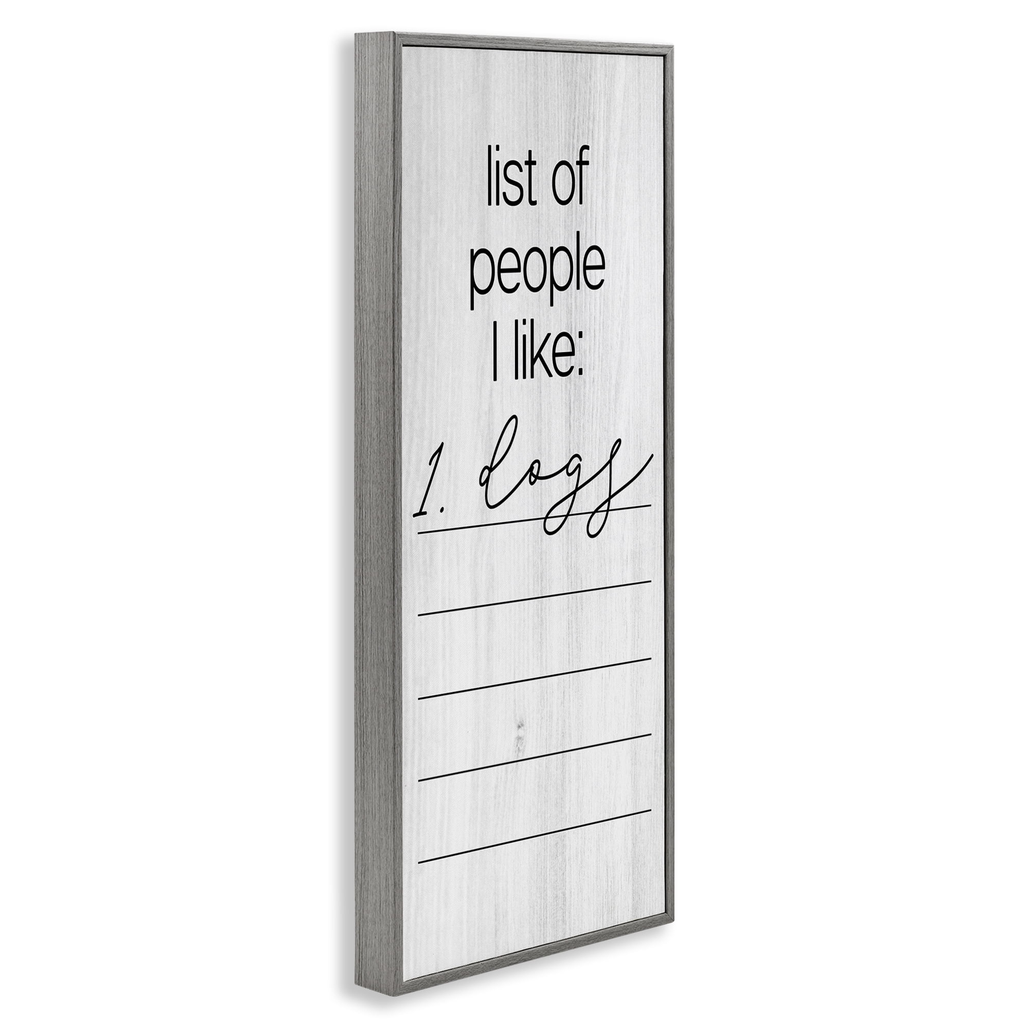 Stupell Industries Funny People I Like Typography Painting Gray Framed Art Print Wall Art, 10 x 24