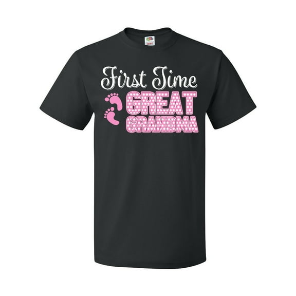 Inktastic First Time Great Grandma White T-Shirt