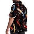 thumbnail image 3 of Note Men's Casual Short Sleeve Printed Button Down Spread Collar Tops Summer Beach Shirts Unisex, 3 of 6