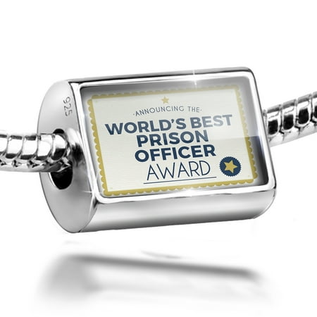 Neonblond Charm Worlds Best Prison Officer Certificate Award 925 Sterling Silver (Best Prison System In The World)