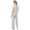 thumbnail image 4 of Fruit of the Loom Women's Soft & Breathable V-Neck Short Sleeve Top & Pajama Pant Set, Sizes S-4X, 4 of 12