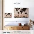 thumbnail image 4 of Elephant Stock Grunge Landmarks World Map Wall Art - Horizontal Canvas Wall Art - Living Room Wall Decor - Map Canvas - Brown And Gray Decor - 24" x 16", 4 of 8