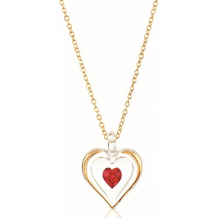 Designer Jewelry by Sweet Pea July Gold Trim Swarovski Birthstone Pendant Necklace, 18
