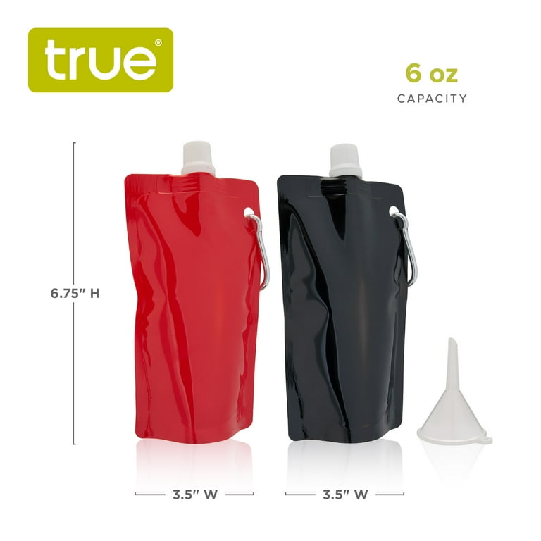 Smuggle Set of 2 6 Ounce Collapsible Flasks by True