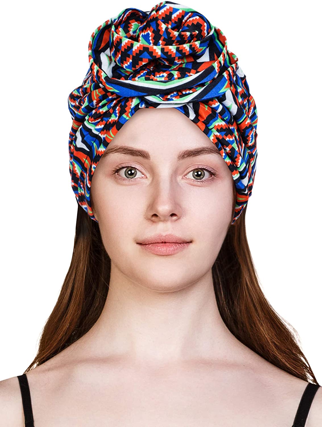 3 Pieces Women's Flower Turban Flower 