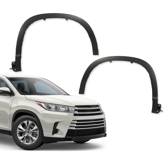 PIT66 Fender Flare, Fit for 2014-2018 Toyota Highlander Front Left & Front Right 2PCS