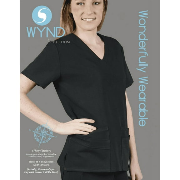 825 WYND Women's Multi-Pocket Scrub Top