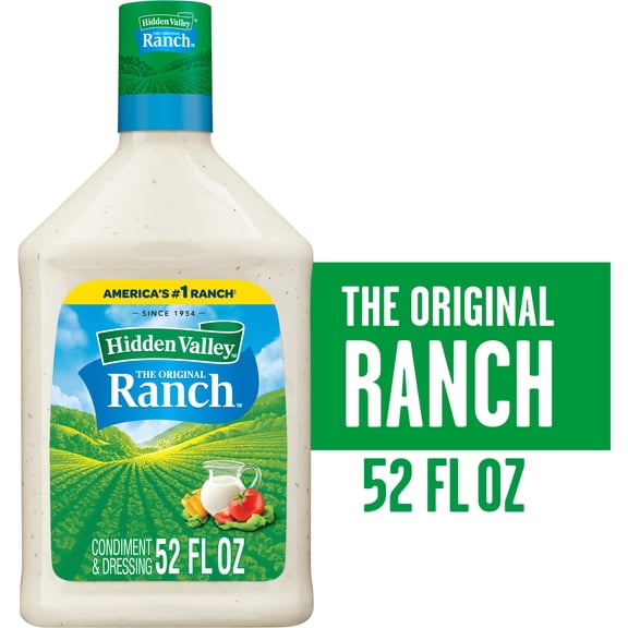 Hidden Valley Original Ranch Salad Dressing & Topping, Keto-Friendly, Bulk Food, 52 fl oz Bottle