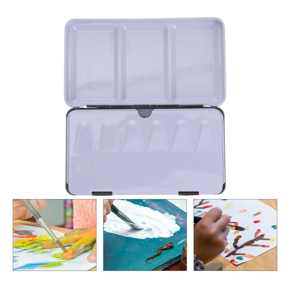 Raindrops 1 Set Metal Tin Paint Case Storage Container for Art Festivals