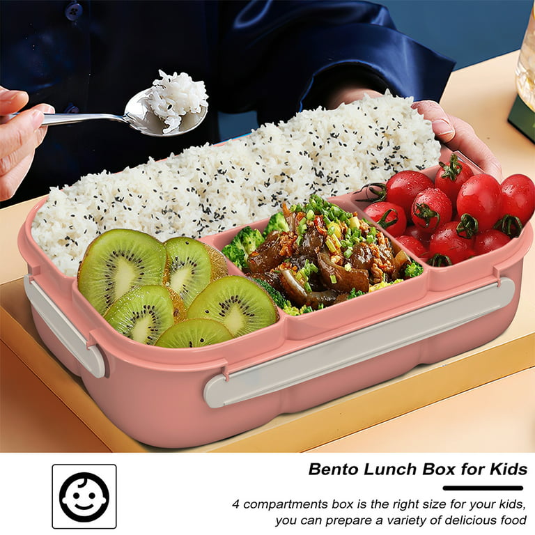 Leakproof Lunch Box for Food School Office Girl Kids BPA Free Microwaveable  Food Lunch Bento Box with Condiment Cup Scoop