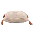 thumbnail image 5 of Laddha Home Designs Handwoven Reversible Striped Throw Pillow - 20" - Beige and Orange - Set of 2, 5 of 9