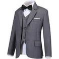 thumbnail image 6 of Boys Suit Set Formal Dress Shirt with BowTie Vest Pants Toddler Boy Tuxedo Suits, 6 of 13
