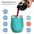 thumbnail image 2 of Stainless Steel Insulated Wine Tumbler - Teal by Chillout Life for Unisex - 4 x 12 oz Tumbler, 2 of 6
