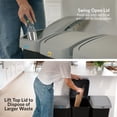 thumbnail image 6 of GLAD Link & Sort 12 Gallon Waste and Recycle Center Plastic Bin for Trash, Recycling, Compost with CLOROX Odor Protection and Swing Top and Lift-up Lids - 3 PC, 6 of 8