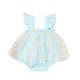 thumbnail image 1 of Body De Bebé Canastilla Onesies Para Niño Niña De Verano Malla De Margaritas Manga Voladora Mono De Algodón Azul Claro Odeerbi LM103-6109, 1 of 8
