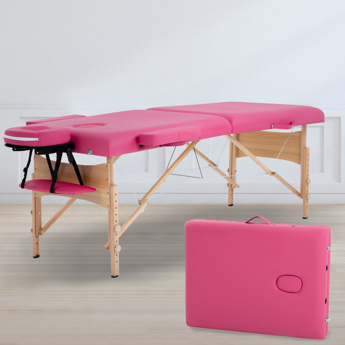 Massage Table Massage Bed Spa Bed 73” Long 2 Folding Portable Massage