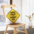 thumbnail image 5 of LALILO Throw Pillow Covers Keep Calm And Sign White Calm Keep Sign Cushion Cover 18" x 18", 2 Pack, 5 of 6