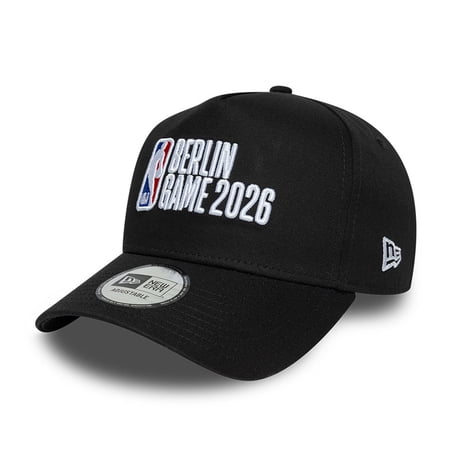 Men s New Era Black 2026 NBA Global Games Berlin A-Frame 9FORTY Adjustable Hat