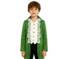 thumbnail image 3 of iiniim Boys Medieval Victorian Steampunk Jacket Renaissance Long Sleeve Embroidery Tailcoat Green 6, 3 of 7