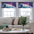 thumbnail image 5 of LALILO Kitchen Curtain Valance Man Surface Earth Space Science Rod Pocket Window Curtain 52"x 18" Set of 2, 5 of 7