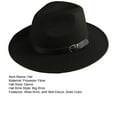 thumbnail image 7 of Harmtty Vintage Gentleman Hat English Style Jazz Hat with Adjustable Belt Decor Short Brim Dome Design Headwear for Daily Party Performance, 7 of 7