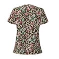 thumbnail image 4 of Naloa Leopard Dots Print T-Shirts Short Sleeve V Neck Tees for Women Fashion Tops Trendy Lightweight Soft Casual Summer Outfits Clothes, 4 of 5