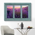 thumbnail image 2 of wall26 Canvas Print Wall Art Window View of Field of Lavender Flowers Nature Wilderness Photography Realism Rustic Landscape Colorful Vibrant for Living Room, Bedroom, Office - 24"x36", 2 of 5