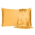 thumbnail image 3 of Apricot Dreamy Set of 2 Silky Satin Standard Pillowcases, 3 of 6