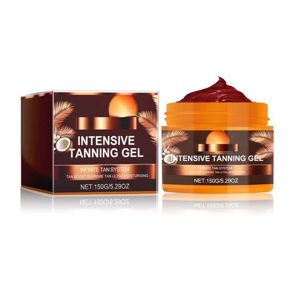 Alvantor Intensive Tanning Gel Sunless Bronzer Natural Dark Tanning Accelerator Moisturizing Body Lotion, 5.29oz