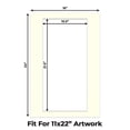 thumbnail image 2 of Cream Linen Picture Frame Mat for 16x24 Frames - Fits 11x22 Photos - 25 Mats, 2 of 7