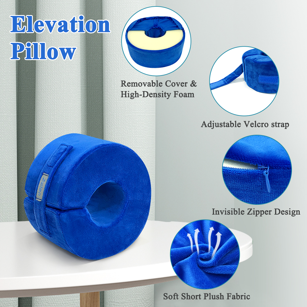 Heel Protector Cushion for Pressure Sores, Foot Elevation Pillow, Ankle Support Wedge for Bed Sores and Foot Ulcers, Medium, 1 PCS