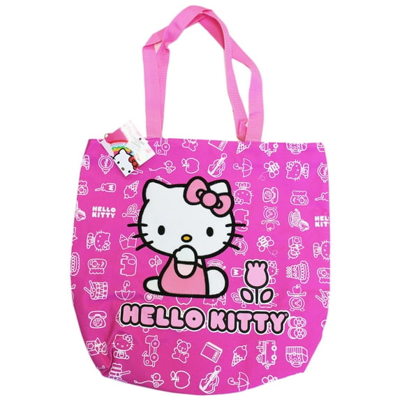Hello Kitty a Few of Her Favorite Things Hot Pink Tote Bag