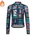 thumbnail image 2 of Pas Tko Gobikful Winter Fleece Team Pro Cycling Jacket Jersey Hombre Mujer Manga Larga Bicicleta Carretera MTB Bike Ropa Abrigada, 2 of 4