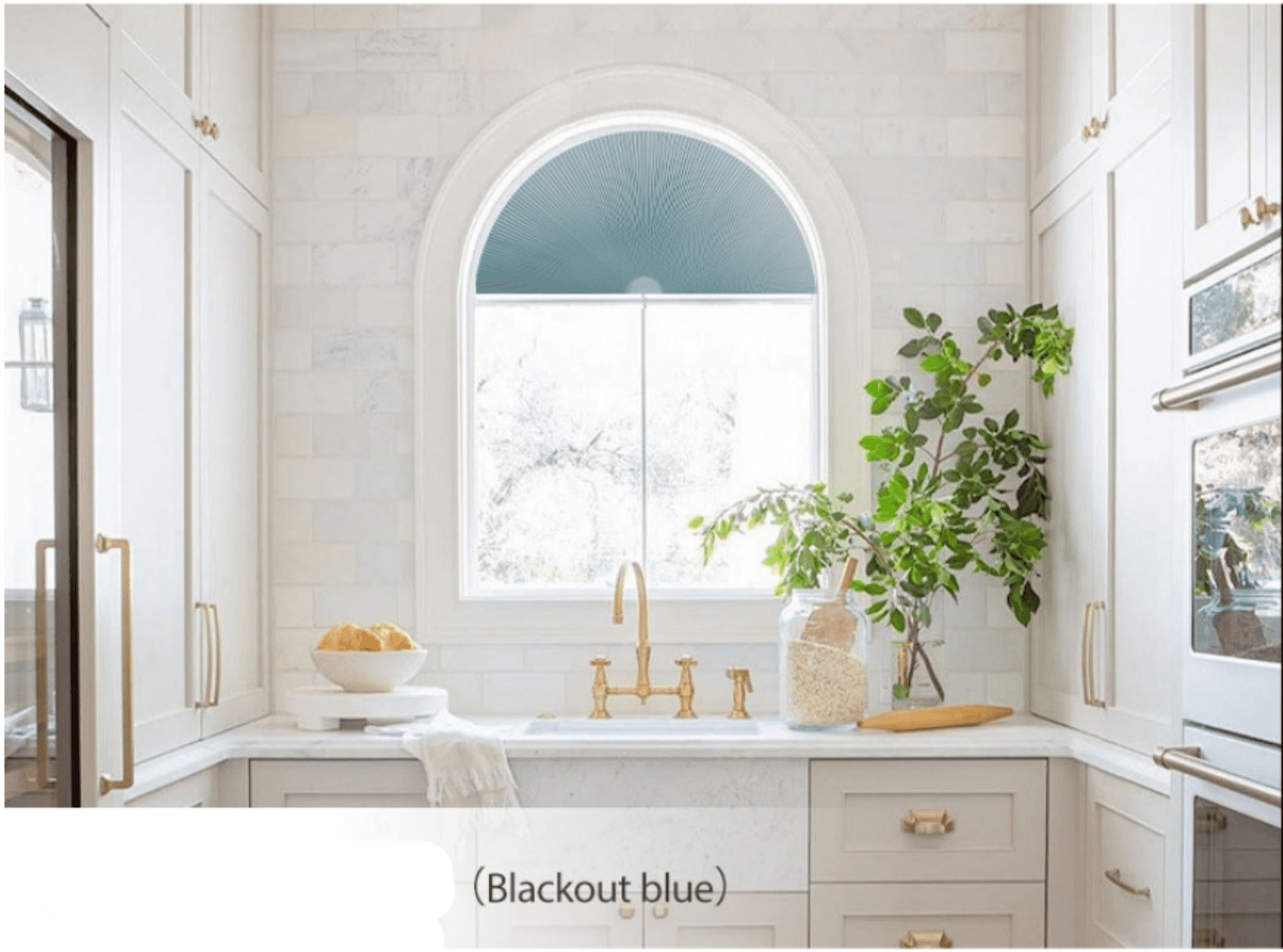 Arch Window Blackout Shades,Cellular Half Round Window Shade,Self Adhesive No Drill 90% Shade Pleated Blinds Window Moon Cover Easy to Cut and Install