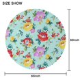 thumbnail image 2 of Round Tablecloth Family Cover 60 Inch Polyester Waterproof Stain Wrinkle Free flower for Kitchen, 2 of 5